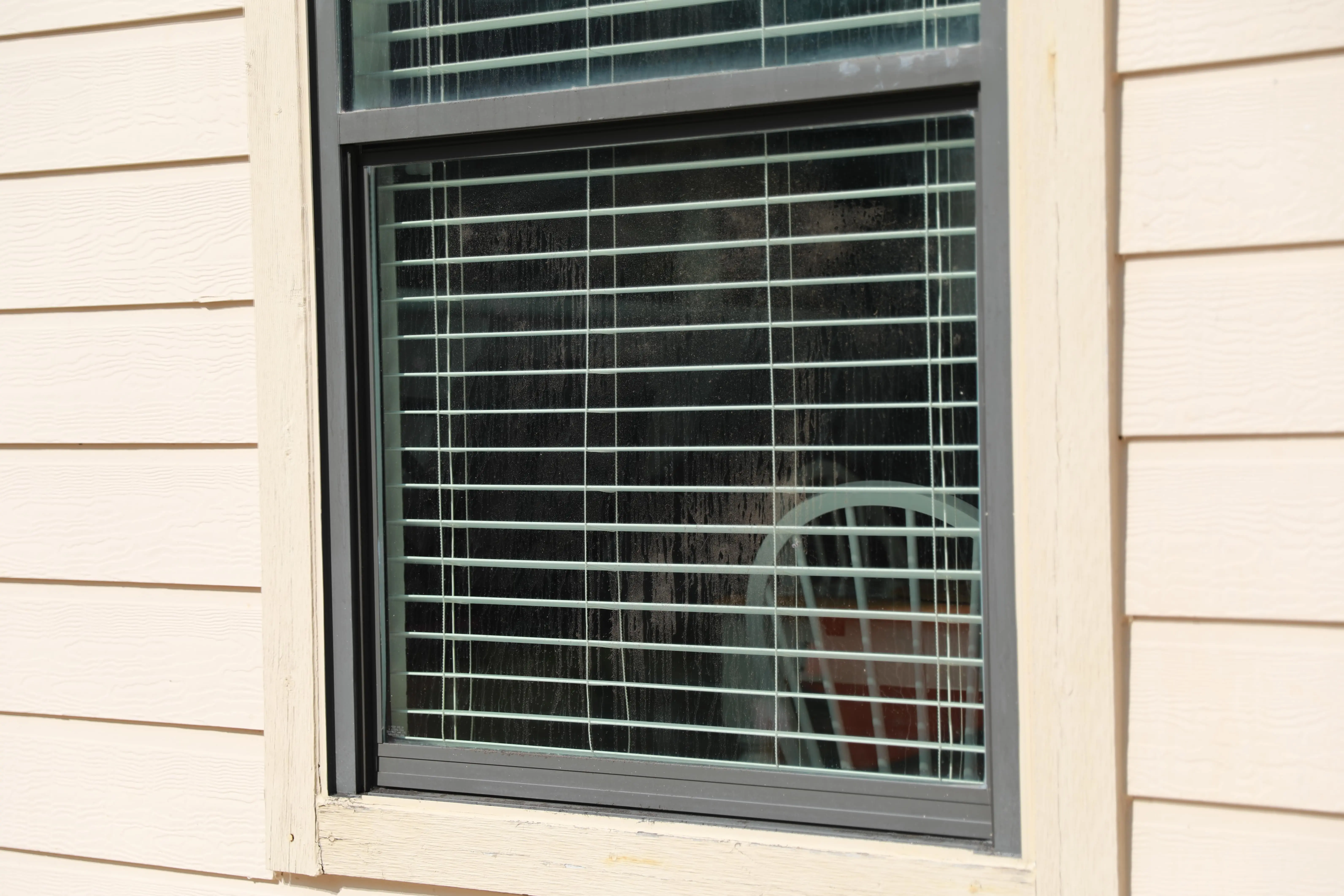 Dirty window before cleaning